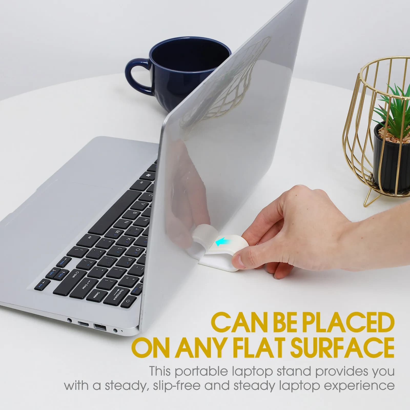 2Pcs Plastic Portable Laptop Stand Laptop Riser Feet For Office Worker Lightweight Height Adjustable Support Ergonomic