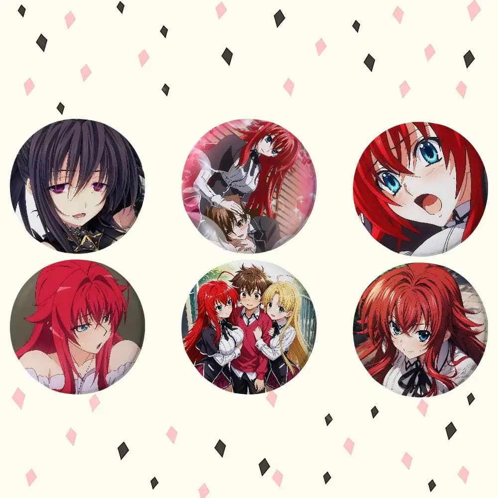 Distintivo Laser Rotondo Anime High School DxD, Spilla Decorativa per Vestiti e Zaini, Accessorio da Bavero