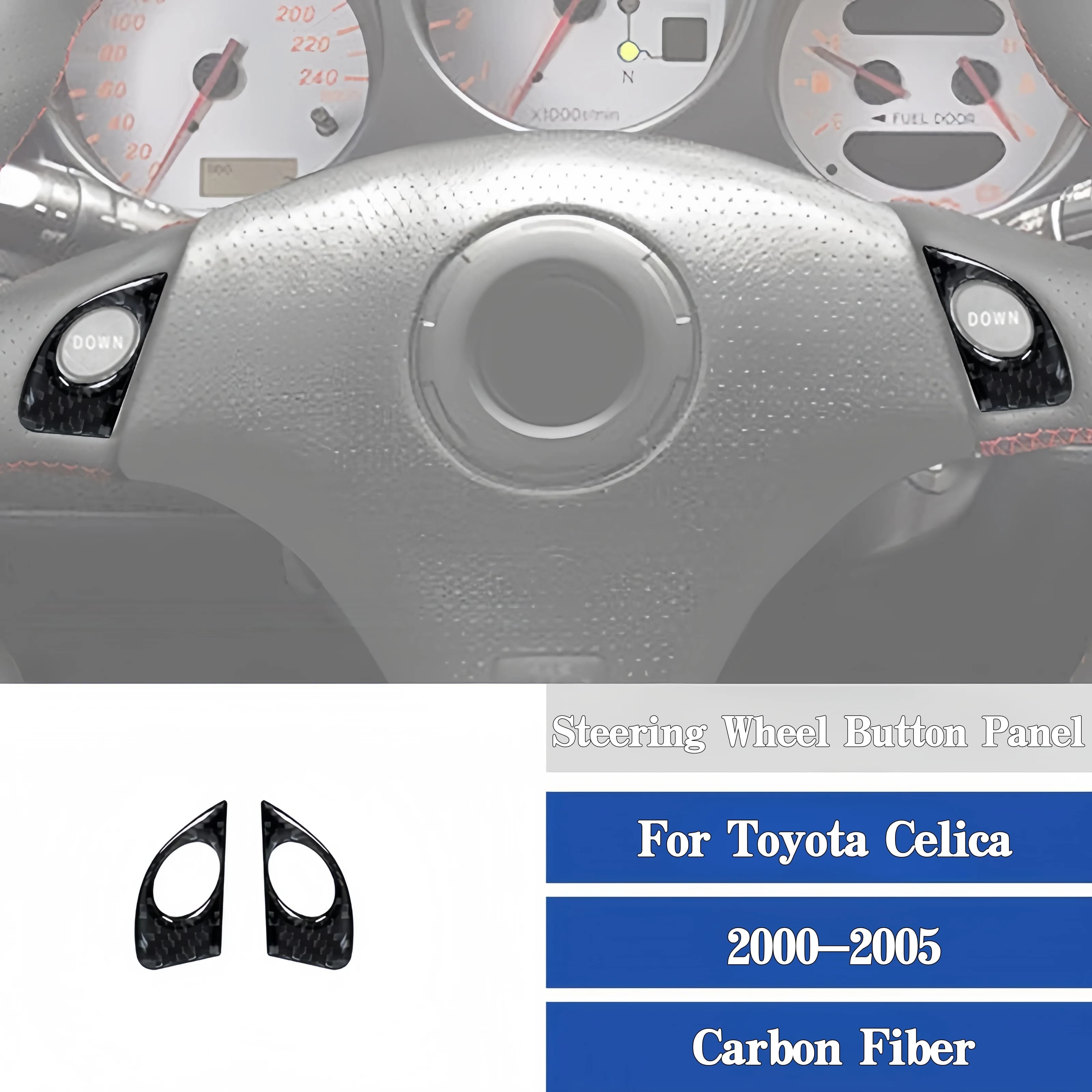 For Toyota Celica 2000-2005 In Carbon Fiber Interior Auto Flyer Button Cover Panel Decoration Sticker Accessories