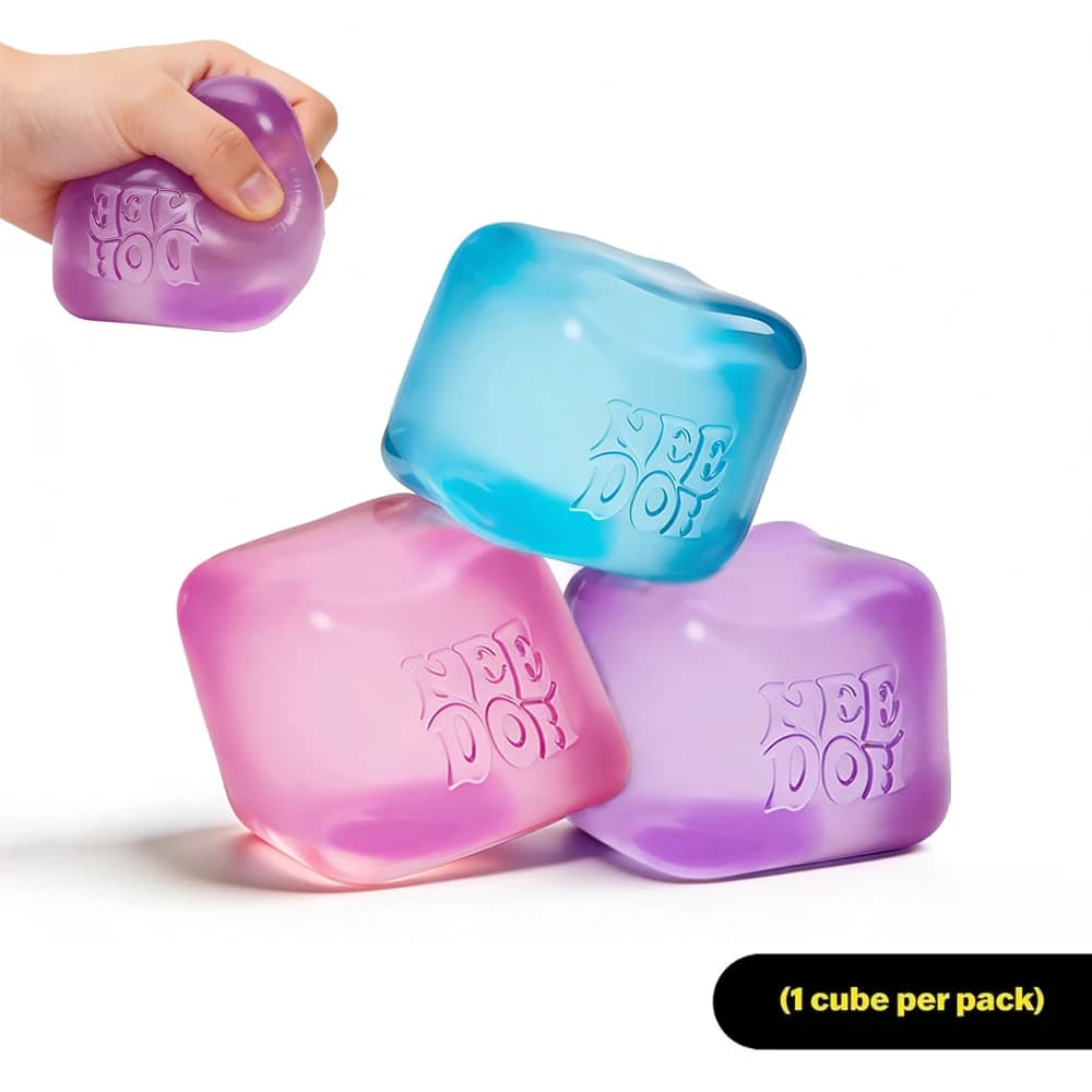 Schylling NeeDoh Nice Cube Squishy Giocattolo Sensoriale, Giocattolo Antistress per Bambini, Souvenir per Feste
