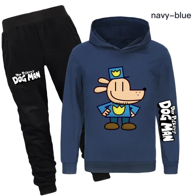 Anime Cosplay Dog Man Kids Costume Boys Fashion Hoodies and Pants Set Anime Dogman Long Sleeve Sweatshirts Spring Autumn Sp 72th
