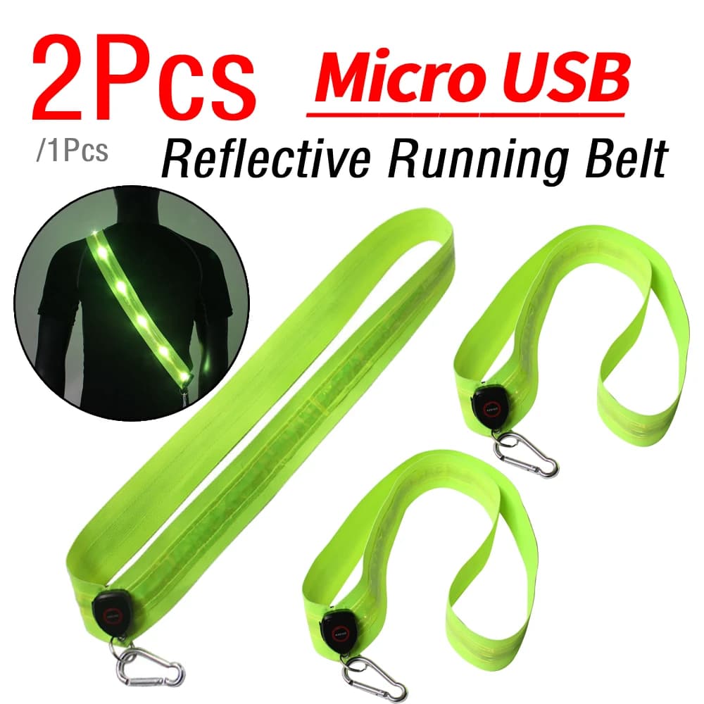 1/2 Pieces Led Stripe Straps for Cycling, Men & Women, Hiking, Jogging & Open Walking