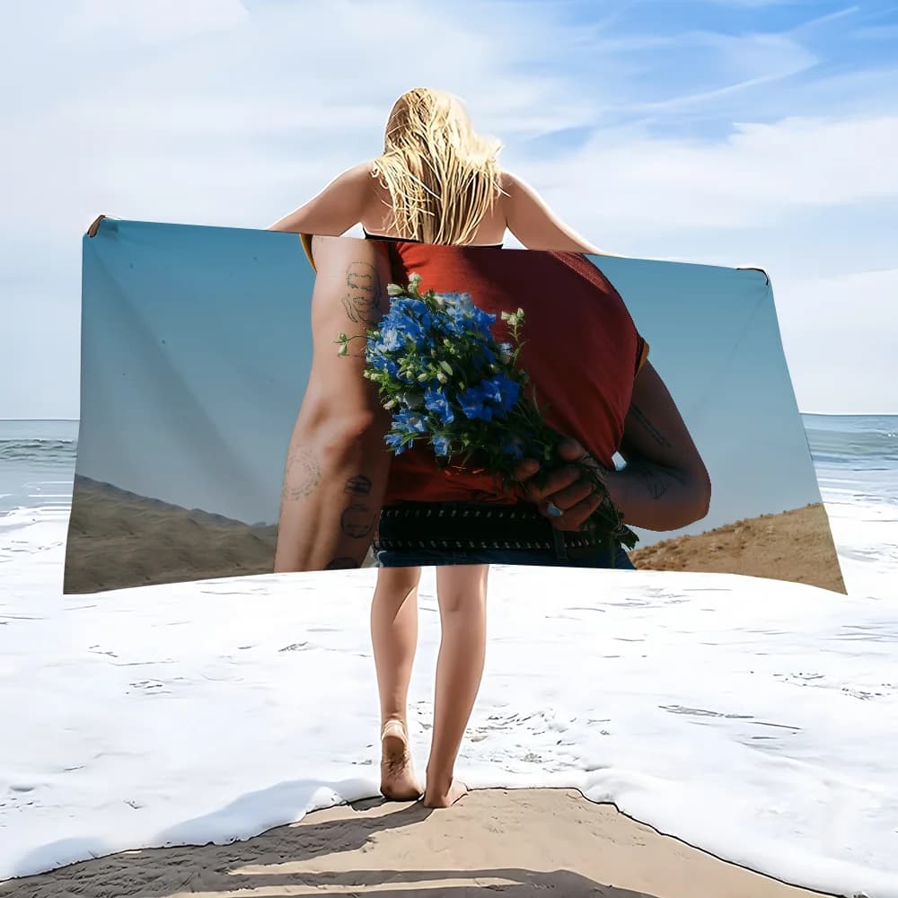 Asciugamano J-JonaS-ES Believe, Leggero e ad Asciugatura Rapida, Portatile per Spiaggia, Bagno, Sauna, Campeggio, Musica, Piscina, Viaggi