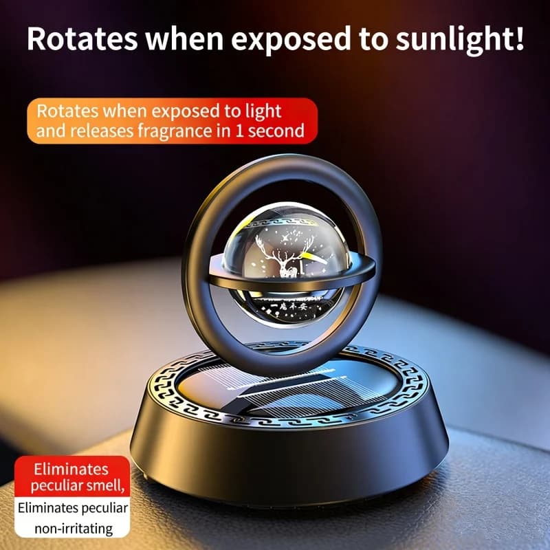 Profumo per auto 2026, deodorante di lusso per console centrale, profumo solare per auto, fragranza con luce rotante per interni