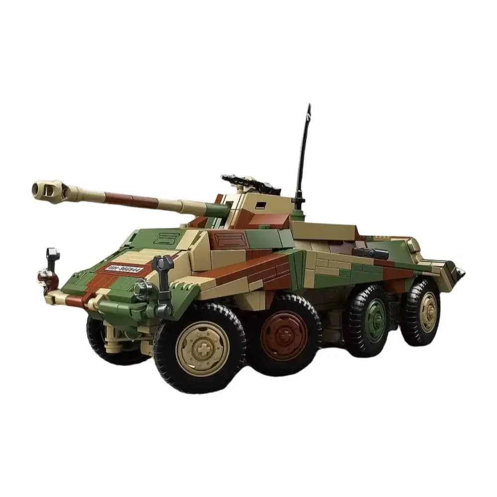 835pcs Heavy Armor Reconnaissance Vehicle 234/4 Boys Assembly Toy Educational Building Blocks Set for Kids