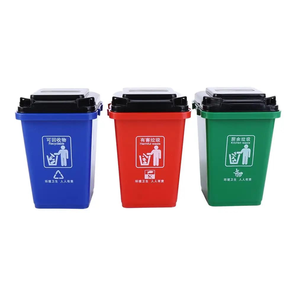 Mini Cestino per la Raccolta Differenziata in Plastica per l'Educazione, Organizzatore da Scrivania, Portapenne, Modello di Mini Bidone della Spazzatura