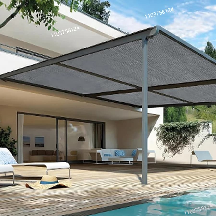 Rete per protezione solare, rete parasole da giardino per esterni, parasole per terrazza, baldacchino parasole da campeggio, protezione UV, tessuto per protezione solare in HDPE