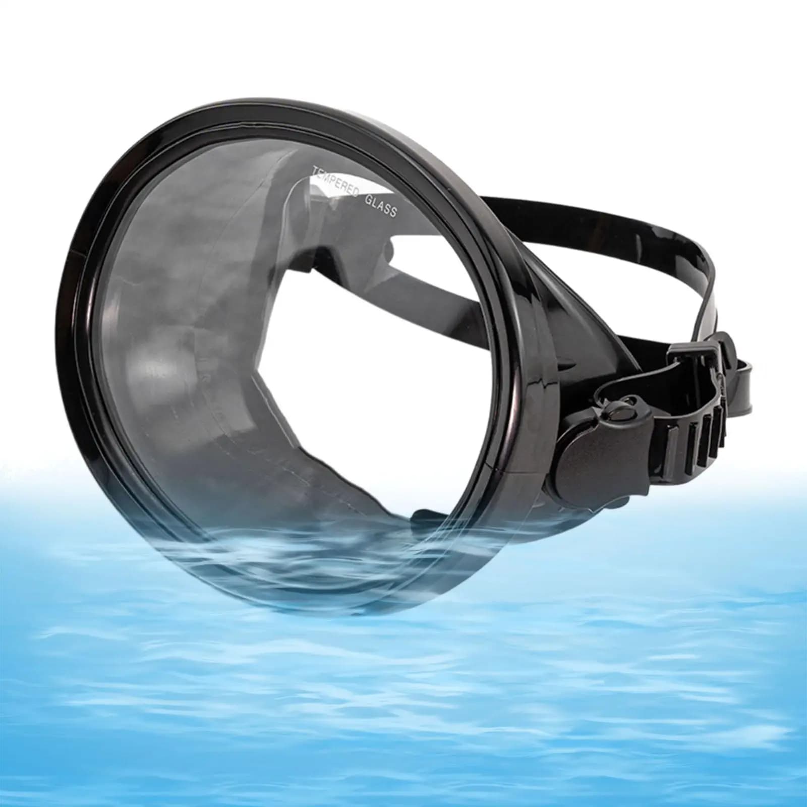 Scuba Dive Mask Silicone Antifog Tempered Glass Swimming Goggles Adjustable Strap Eyewear for Underwater Activities