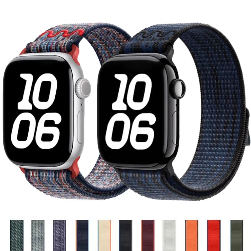 Cinturino in nylon per cinturino apple watch 44mm 40mm 45mm 41mm 46 42mm 49mm 44 45 mm Bracciale iWatch S10 9 8 7 6 5 4 3 se2 Ultra 2