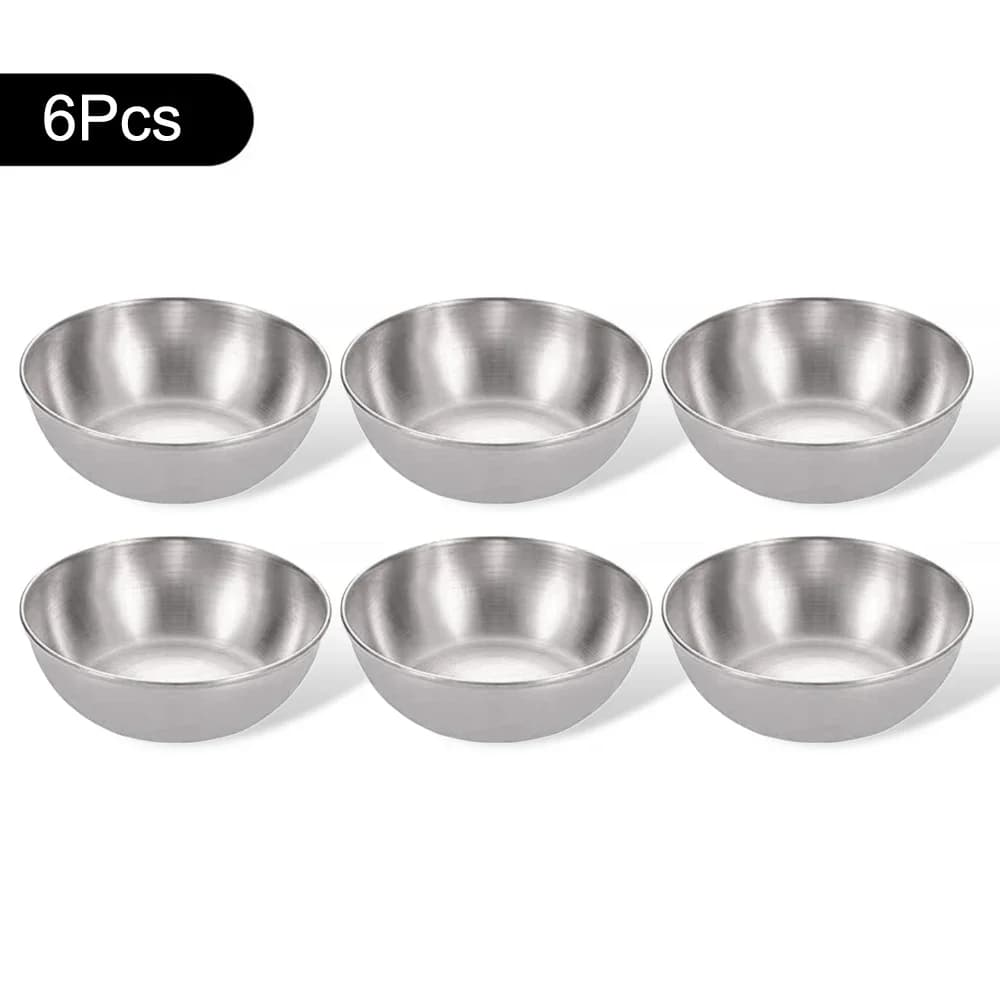 3/6 pezzi argento oro acciaio inossidabile piccoli piatti per salsa vassoio da portata per condimenti piatti per spezie set piatto per salsa di soia stoviglie speciali
