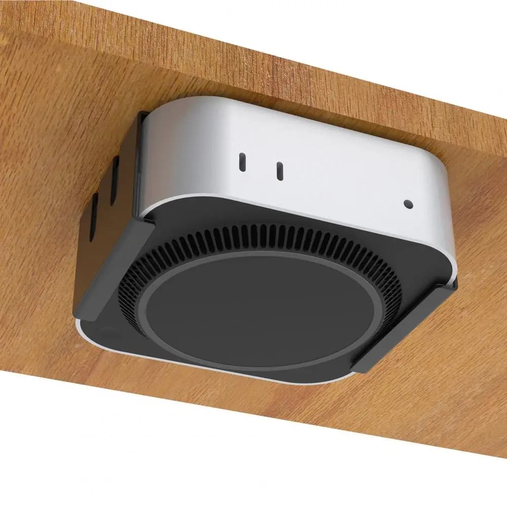 Staffa da tavolo di facile installazione Supporto per mini computer desktop in metallo resistente per sotto la scrivania o dietro il monitor per una sicurezza