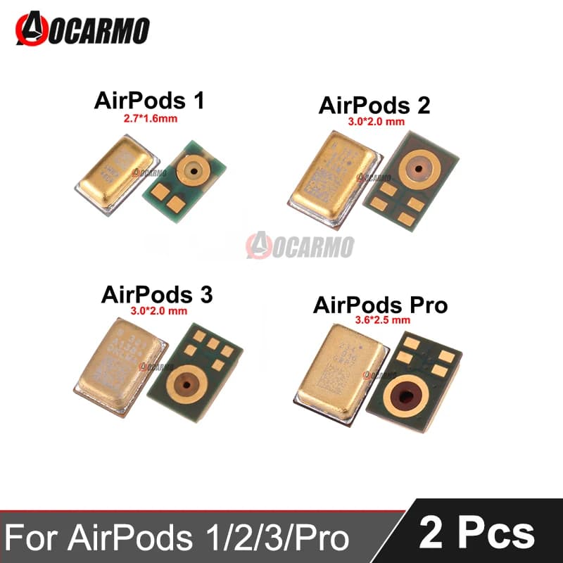 2 Parts/Lotto Microphone Earphone for AirPods Pro 1 2 3 Pro Pro2 Module Component A2083 A2084 A2565 A2564 A2698