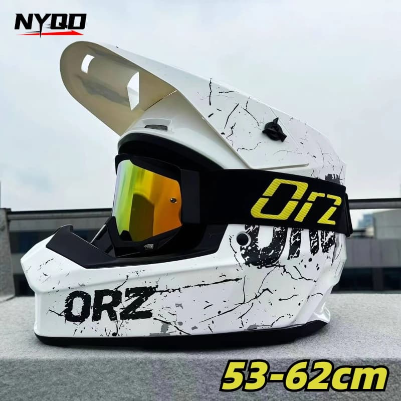 ORZ Motorcycle Helmet DOT certification Off-road Helmet Bike Downhill AM DH Cross Helmet Capacete Motocross Casco