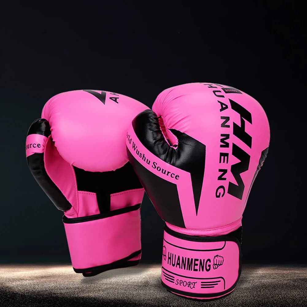 Guantoni da Boxe con Chiusura a Strappo, Guanti da Allenamento per Muay Thai e Arti Marziali