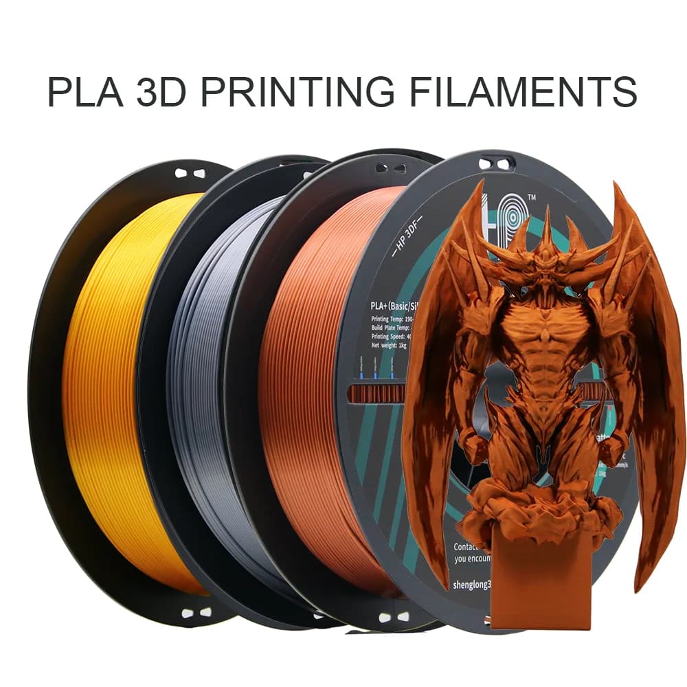 3D Printer Filament SETA HP3DF 3 rolls (3 kg), 1,75 mm +/- 0.02 mm, 3D filament with smooth and silky gloss surface, suitable for FDM printers