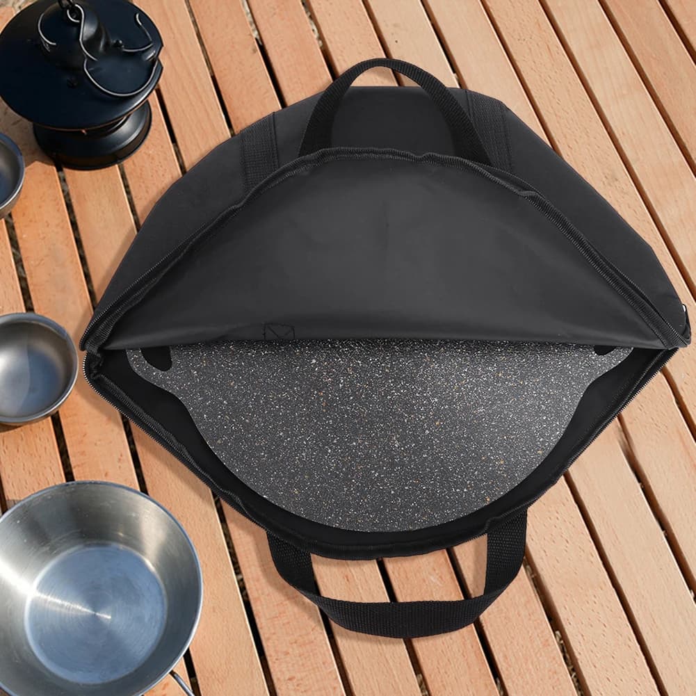 Baking Pan Storage Bag with Handle Wear- Grilling Pan Pouch 47x38cm Camping Frying Pan Bag Outdoor BBQ Tool for Kitchen