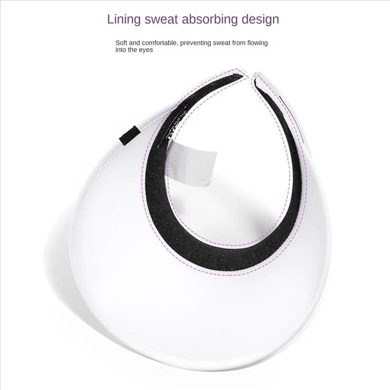 AC22 Women's Golf Hat Solar Protection Sunshade Headless UV Sun Hat Large Tent Fishing Hiking UV protection cap, White