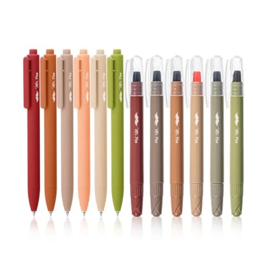 - Bible Highlighters and Pens, 12 Pack, Bible Journaling Kit, 6 Colors Gel Highlighters No Bleed and 6 Colors Gel Pens, Fast Dr