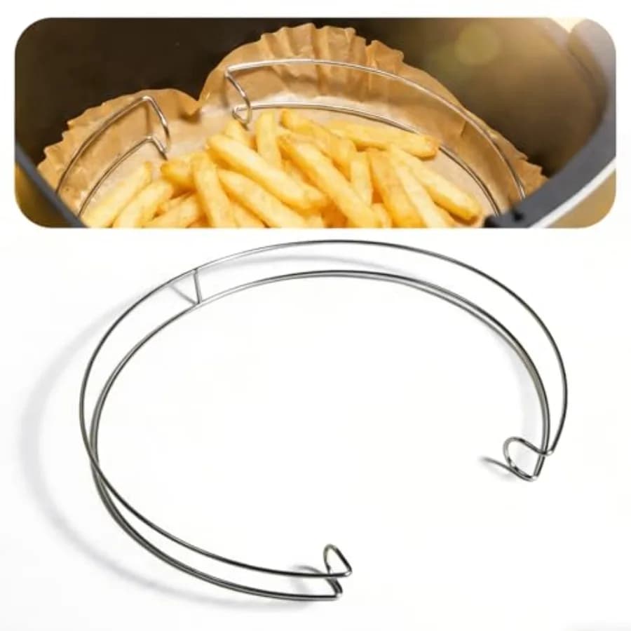 Air Fryer Liner Clip, Keep Parchment Paper Liners Securely in Place, Prevent Disposable Liners Curling Up or Burning Food Grade