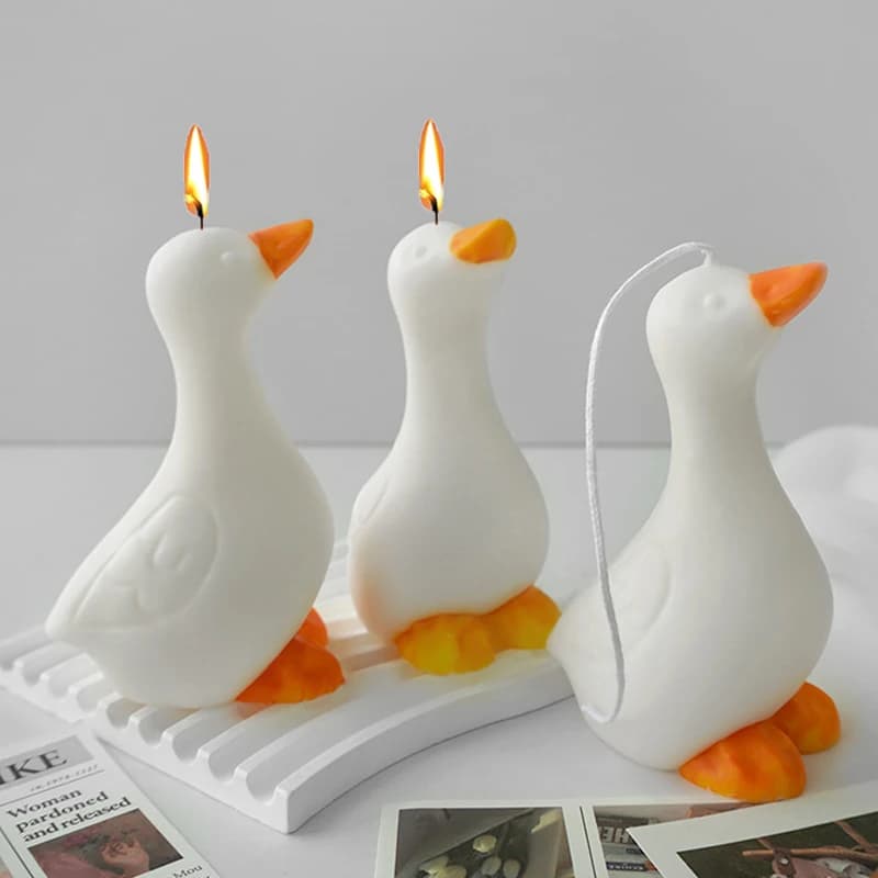 Stampi per candele in Silicone anatra grande 3D anatra sapone aromaterapia gesso resina di cristallo stampo per colata fai da te artigianato fatto a mano strumento per fare