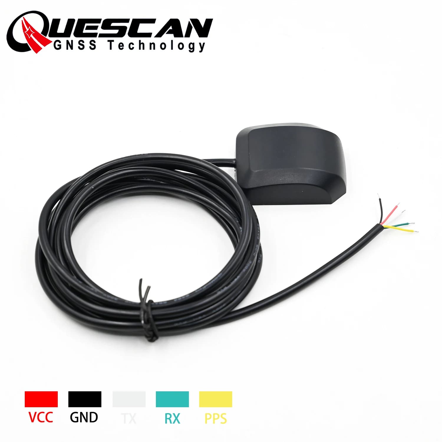 QUESCAN Intelligent GPS antenna with TTL Serial Interface and 1PPS for Arduino, NMEA, Raspberry Pi, PPS GPS Module