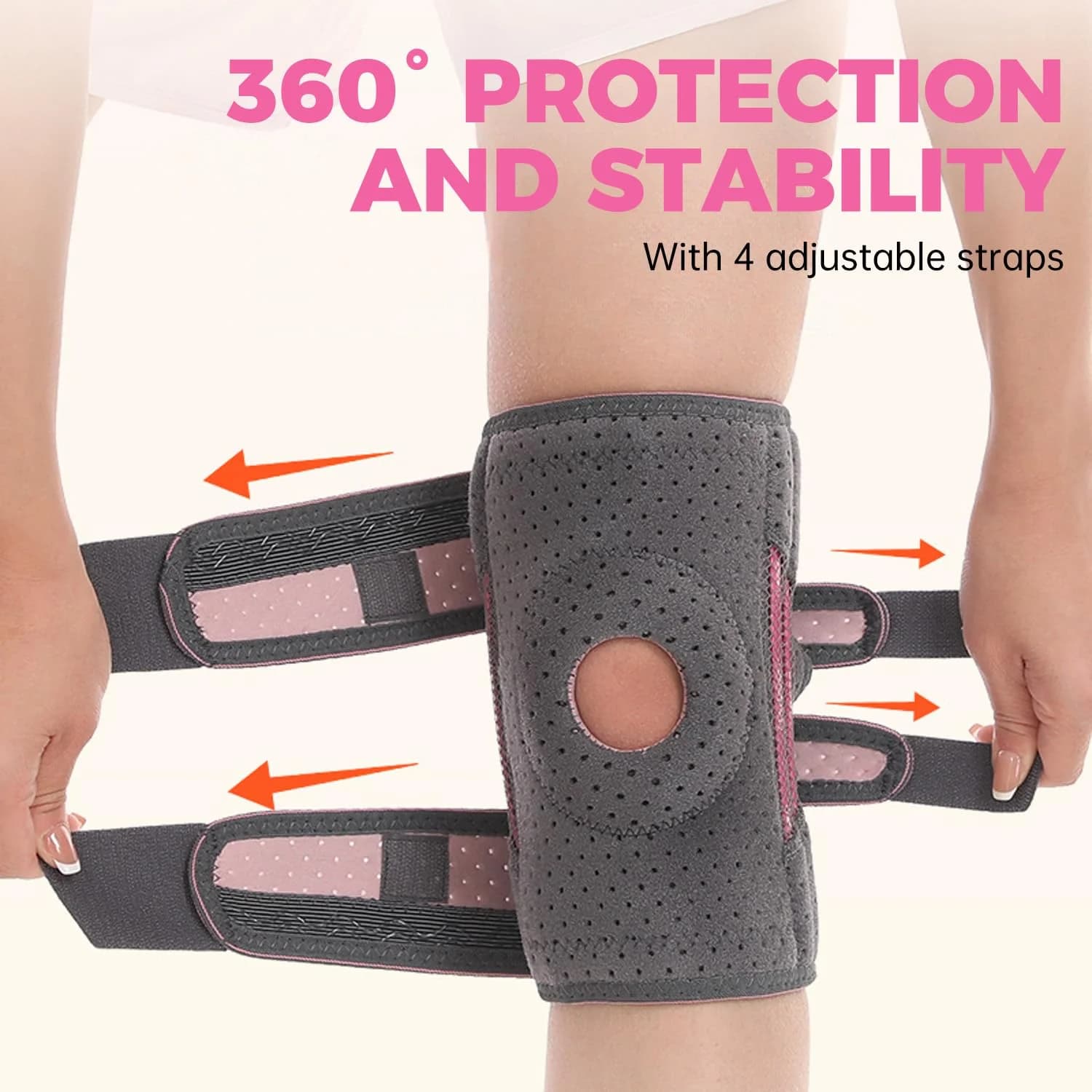 Professional Ginocchio with Side Stabilizers Women's Compression Tutor, Adjustable Knee Pad With Rotary Bearing