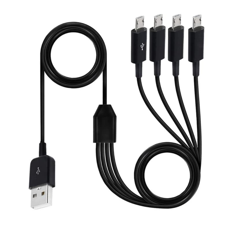 Cavo di ricarica Splitter da Micro USB a USB a 4 porte da 150cm per Tablet Smartphone Huawei Samsung Xiaomi
