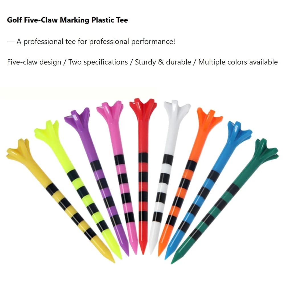 Confezione da 50 Tee da Golf in Plastica Progettati per Ridurre l'Attrito e lo Spin Laterale, Regali Unici per Golfisti