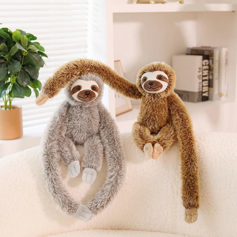 Peluche di Bradipo a Braccio Lungo 30/45cm, Morbido Cuscino Abbracciabile, Regalo per Amici, Decorazione per la Casa