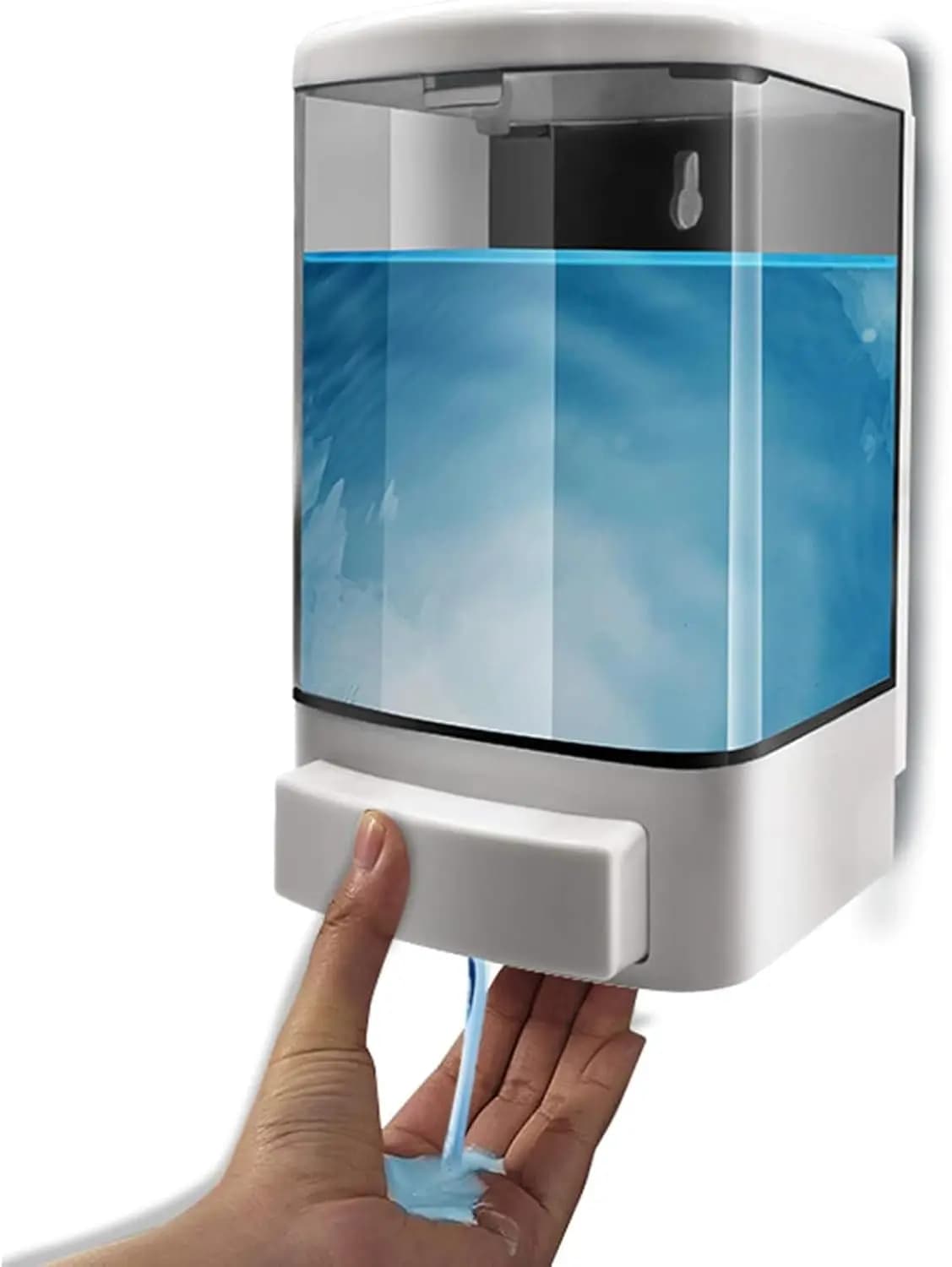 Dispenser di sapone da parete, manuale da 1000 ml per bagno, cucina, hotel, contenitore per shampoo in plastica