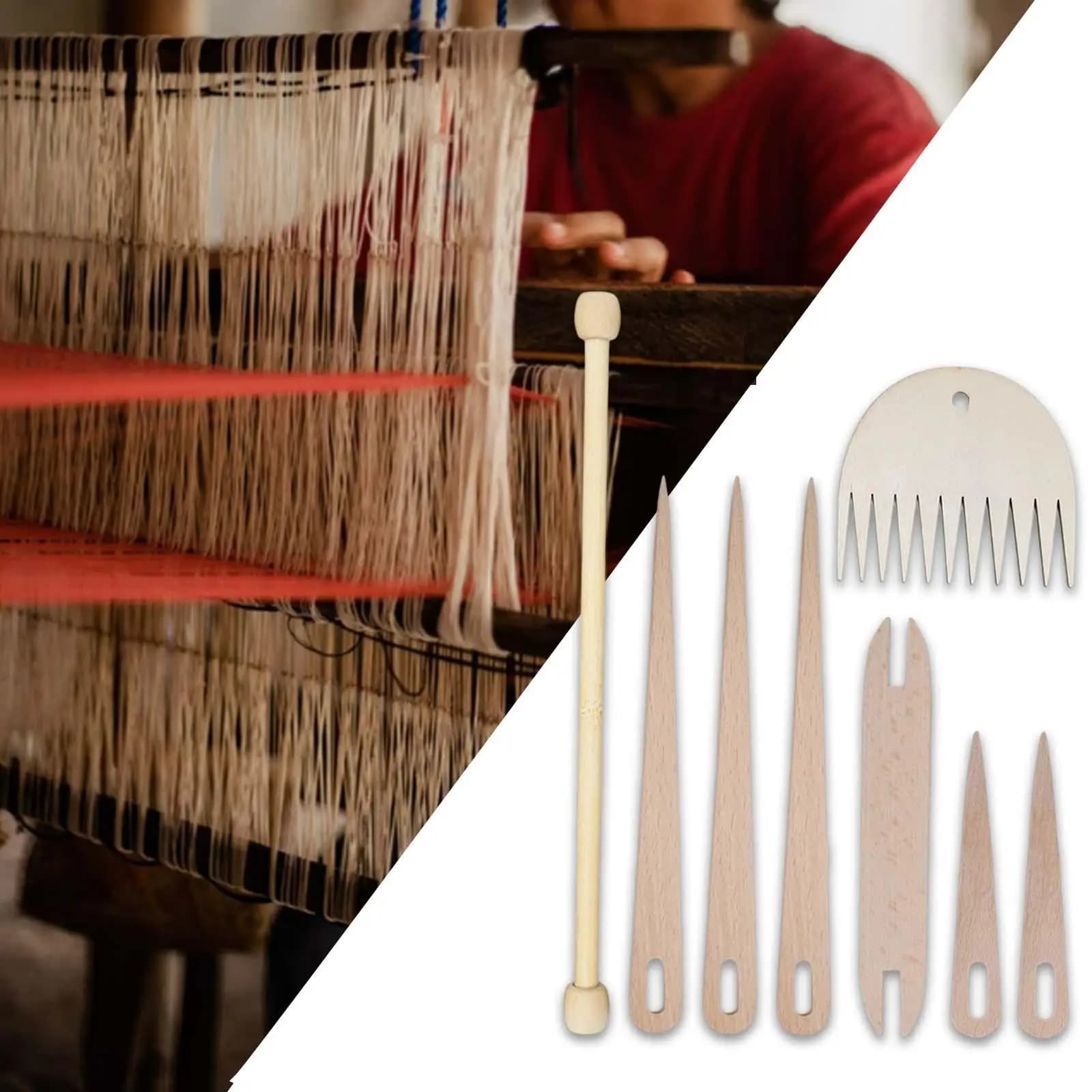 8Pcs Knitting Loom Hook Tool Weaving Knitting Loom Tools for Handcrafts Tool