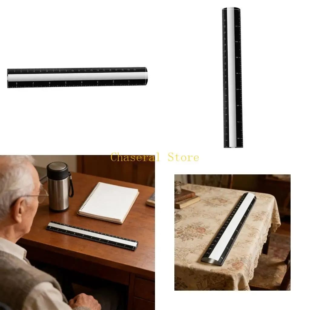 E7CE Acrylic Reading Magnification Tool With Measuring Ruler For Work and Board Game