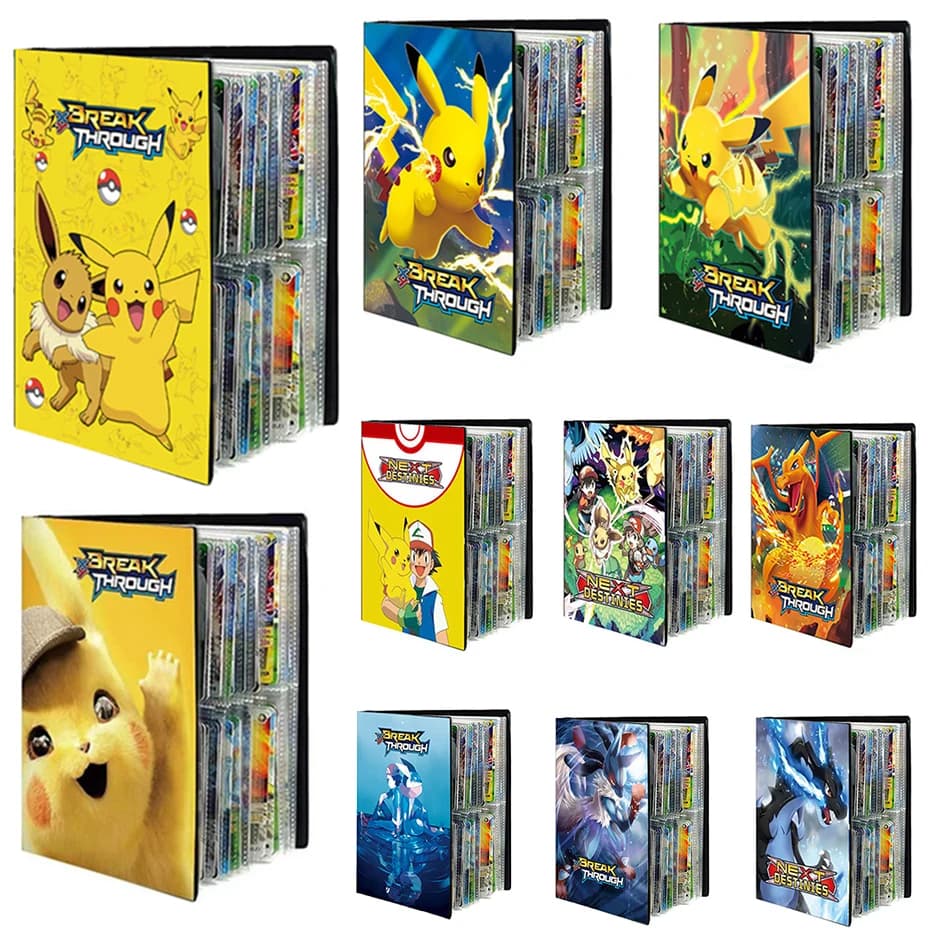 Raccoglitore per Carte Pokémon Charizard Mewtwo, Album Protettivo per Carte Anime, Quaderno per Collezioni Pokémon, Libro per 240 Carte