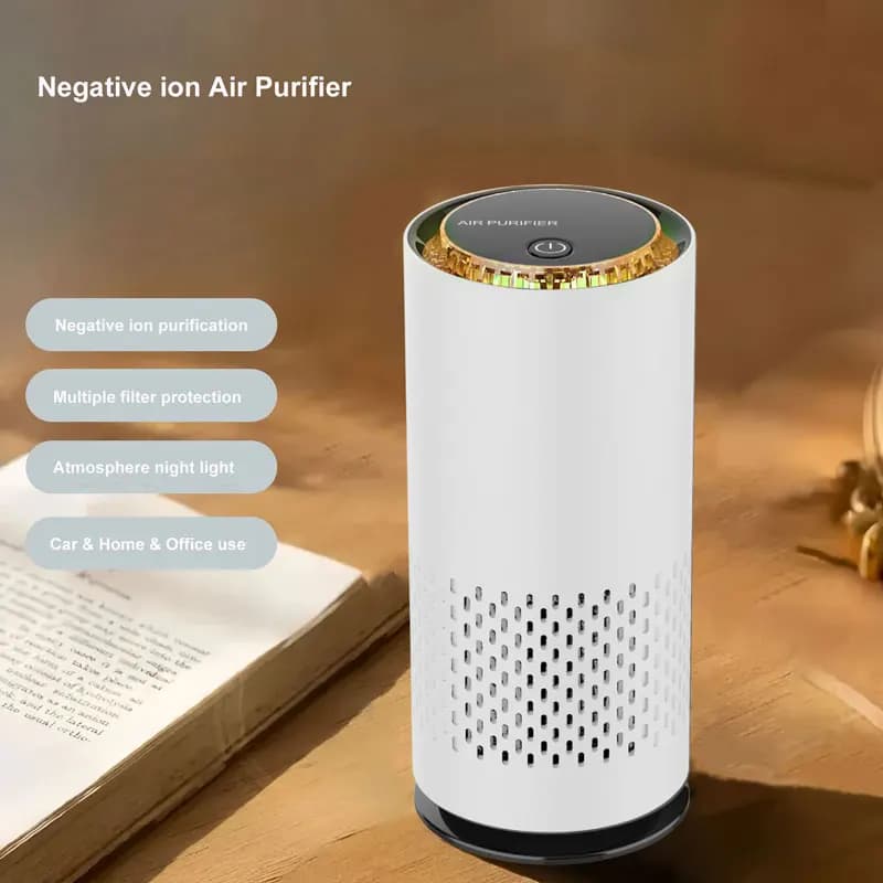 USB Air Purifier HEPA Filter negative ion generator Electric Deodorant for Car Home Remover formaldehyde Odor Eliminator
