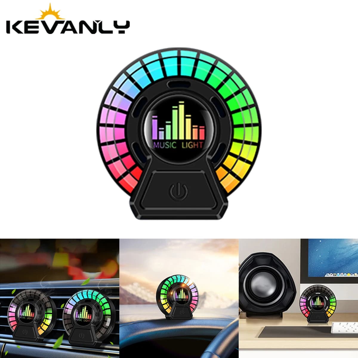 Air socket for car Deodorant Aromatherapy rgb Lamp Sound pickup LED respiratory lamp Gu Long ocean Floral fragrance Solid aromatherapy