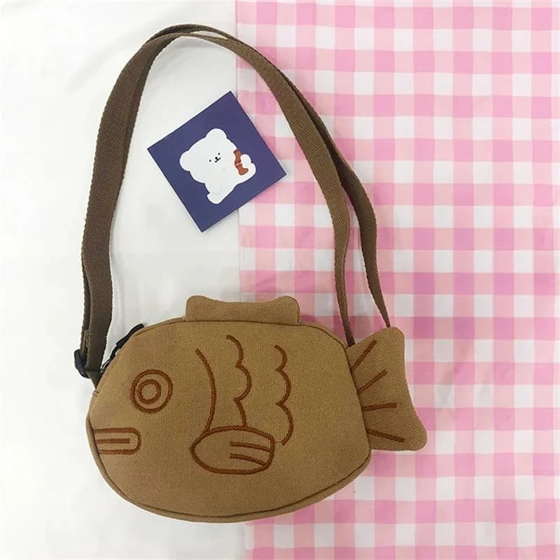 Cute Japanese Taiyaki Fashion Backpack Women's Bag Shoulder Bag Shoulder Bags Shoulder Bag Women Shoulder Bag