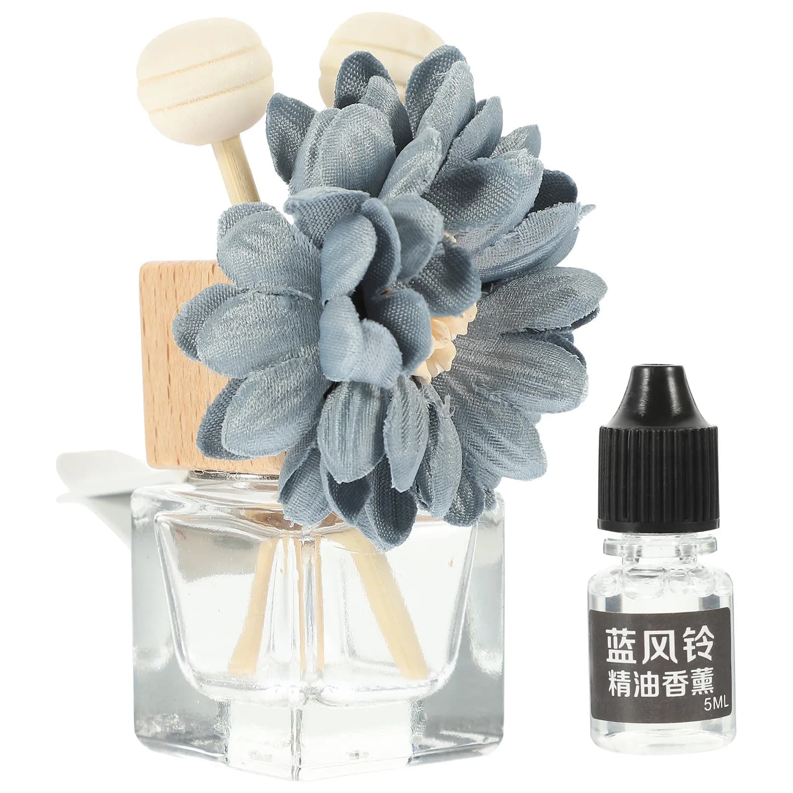 Set di 1 Clip Profumatore per Auto a Forma di Fiore con Superficie Diamantata, Diffusore di Aromi, Decorazione Interna Auto, Deodorante per Bocchette di Ventilazione