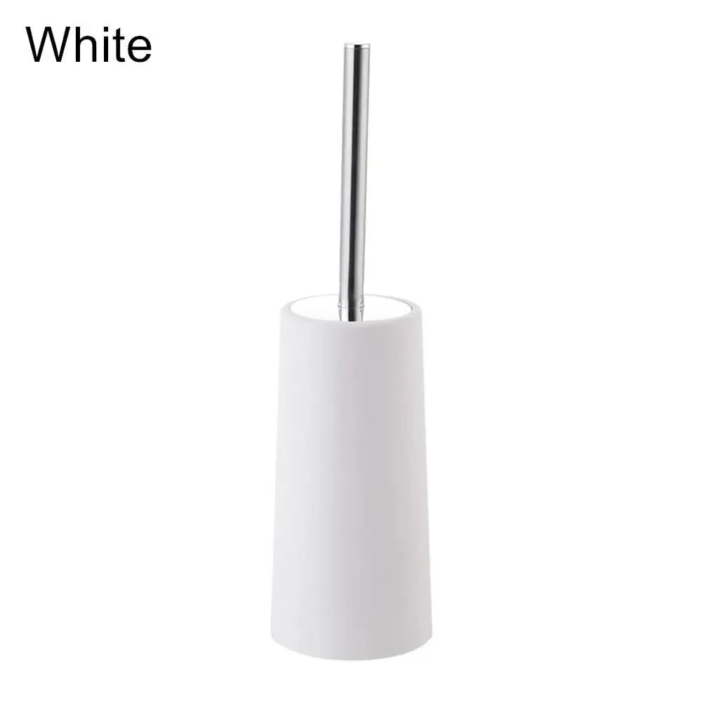 Set Creativo di Spazzole per WC in Acciaio Inox con Manico Lungo e Supporto con Base