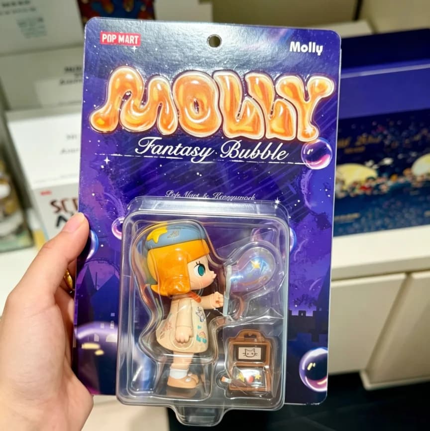 POP MART MOLLY Fantasy Bubble Figure Series Blind Box Unpack Container Cute Doll Anime Figure Ornament Home Decor Gift