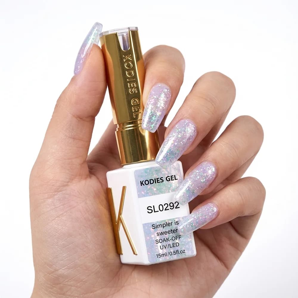 KODIES GEL Opal Glitter Builder Nail Gel Polish Shimmery Shine Building Gel in a Bottle Camouflage Extension Gel Manicure Unghie