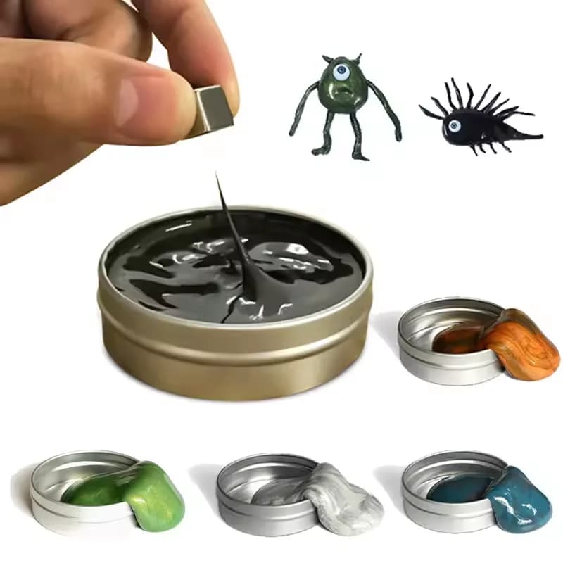 Mastice magnetico Montessori per bambini, stress creativo che rimbalza, silicone, plastilina fai da te, ferrofluido, regali per bambini