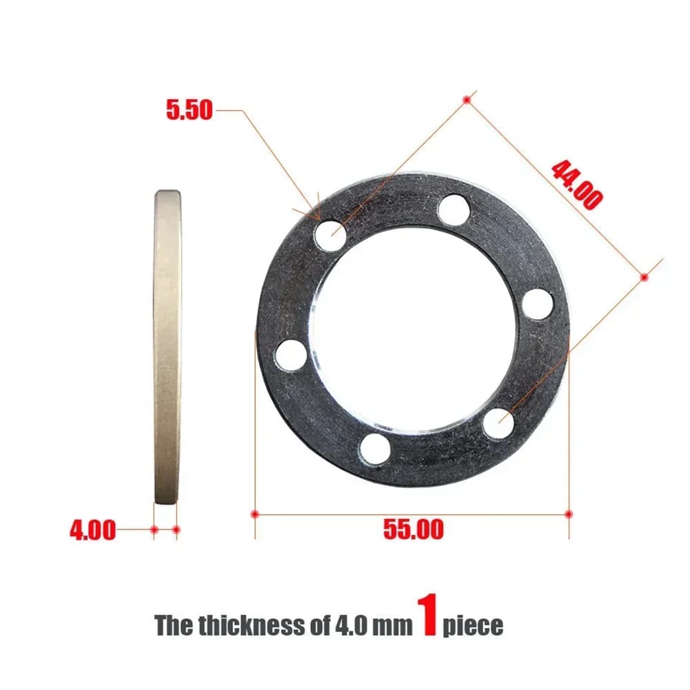 Scooter elettrico Disco freno Bicicletta 6 fori 2-5mm Fiore Tamburo Pad in alluminio Bici Rondella nera Accessori Para Bicicletas