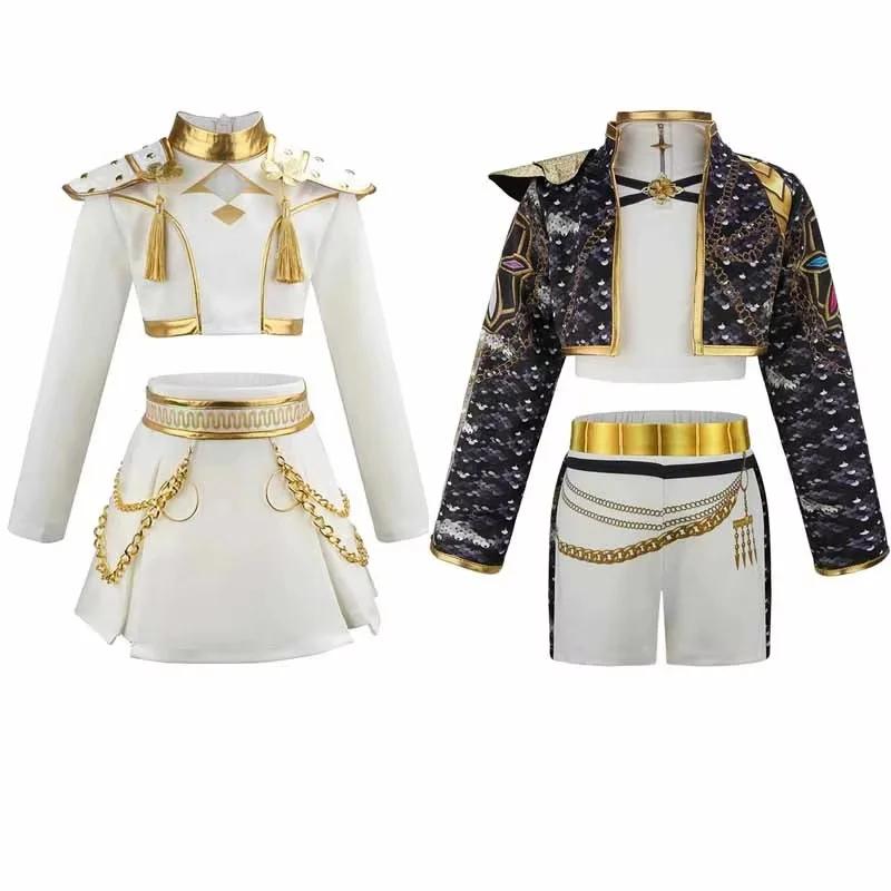 New K-POP Girls Set 2026 New Kids Fashion Dresses Kids Jackets Pants Teenagers Casual Clothing Spring 4-12 Years