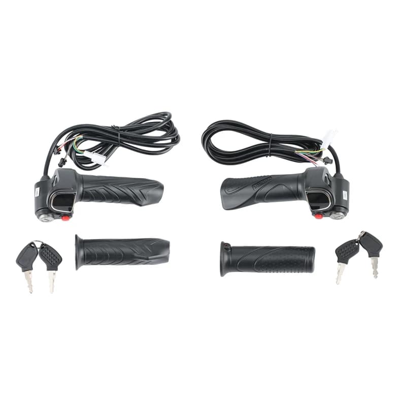 Acceleratore a torsione della maniglia del Gas con indicatore della batteria e interruttore a scatto e blocco/chiave Scooter elettrico parte MTB della bicicletta