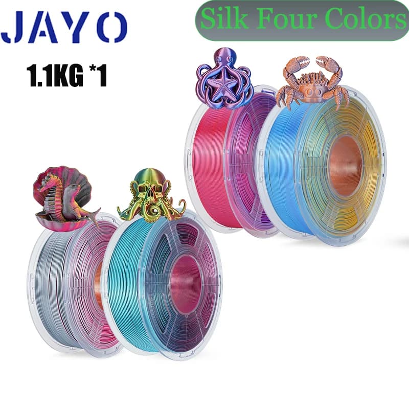 JAYO 1KG 3D Printer Filament PLA + SETA Quattro Colori 1.75mm Toleranze +/-0.02mm No bubbles FDM Materials 3D Printer Gift FAI FROM TE