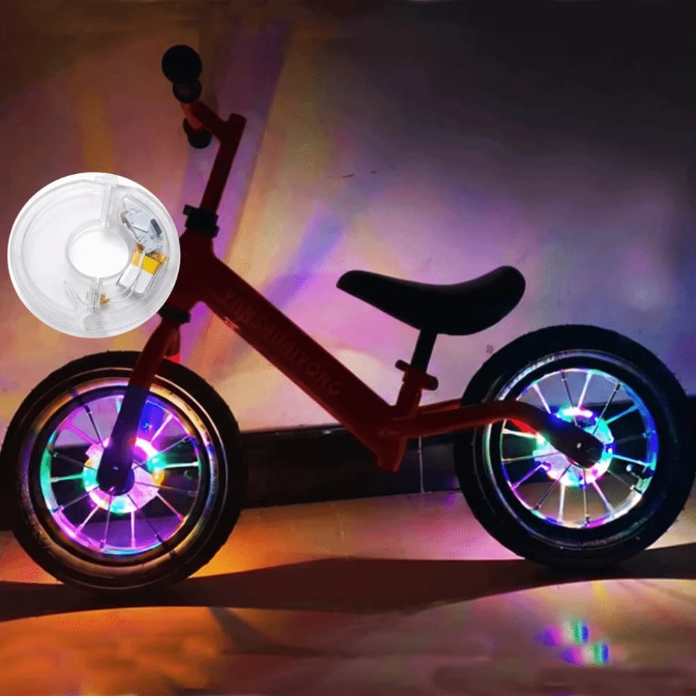 Rainproof Bicycle Wheel Light USB Rechargeable Waterproof Bike Hub Light Safe Bright LED Bike LED Spoke Lights Mountain Bike