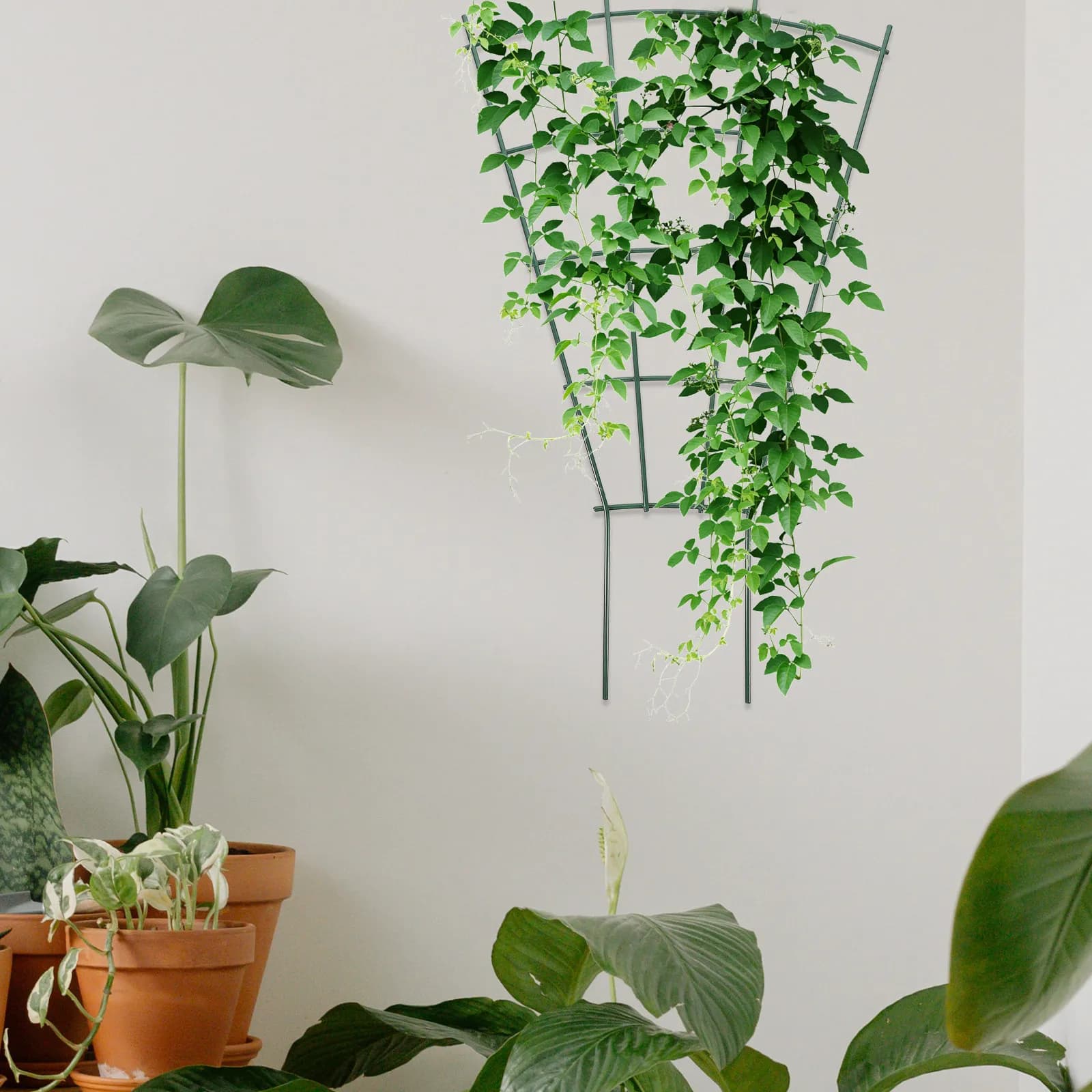 2 Pieces Support for Copper Plants, Traliccio per Viti, Orchidee e Piante in Vaso, per Giardino Interno e Esterno, Palo in Metallo per Piante, Resistant