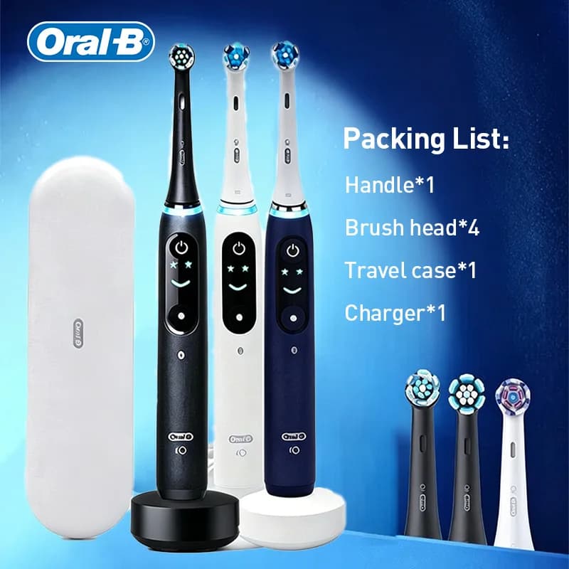 Oral-B iO7 Rechargeable Electric Toothbrush Gum Protection Bluetooth Connected Smart Brushing Timer IPX7 Waterproof