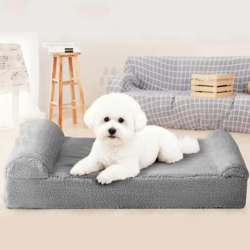 Divano per Cani in Schiuma Personalizzato con Rivestimento Lavabile e Rimovibile per Cani di Taglia Media