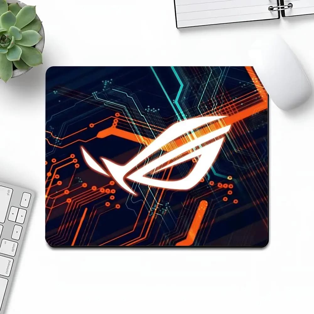 Tappetino per Mouse ASUS ROG Art Gaming, Piccolo Tappetino in Gomma con Bordo Bloccato, Grande Tappetino per Mouse da Computer, Tappetino Sicuro per Scrivania Laptop